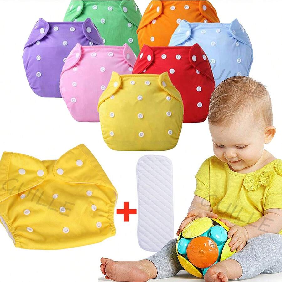 Pañales Ecológicos De Tela Reutilizable + Inserto Mayoreo! - Amarillo - Ver 1