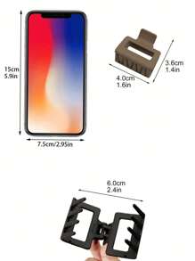 4/5 chiếc kẹp tóc vuông màu cà phê mờ cho tóc đuôi ngựa cao mùa hè kẹp tóc kẹp hàm kẹp tóc kẹp tóc kẹp tóc kẹp tóc kẹp tóc kẹp tóc phụ kiện tóc mùa thu đông cho phụ nữ cho trang phục đi nghỉ phụ nữ - Nhiều màu - Xem 5