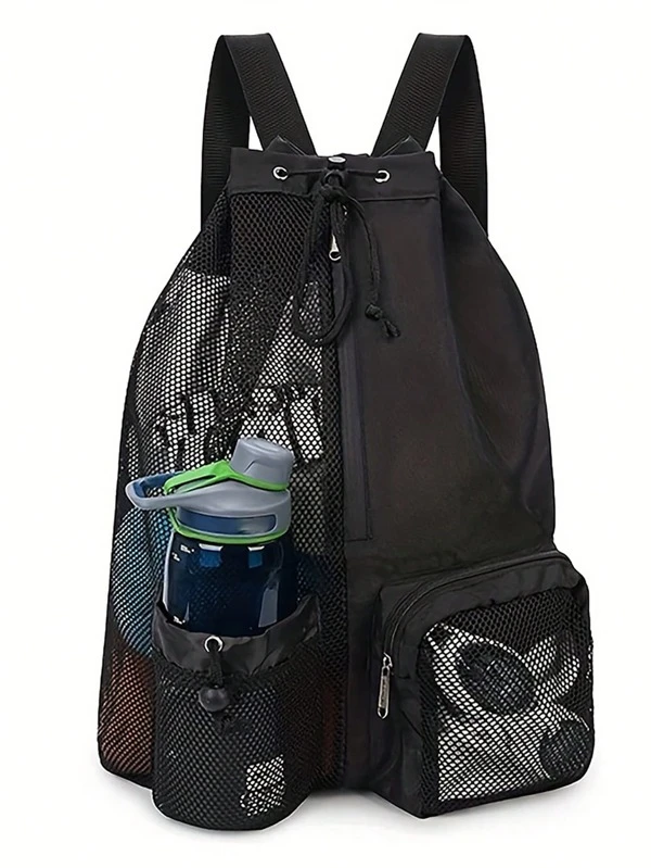 Mochila De Cordão De Malha, Mochila De Praia, Bolsa De Armazenamento Esportiva Para Academia E Exercício