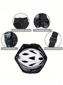 Mesh Drawstring Backpack, Beach Backpack, Gym And Exercise Sports Storage Bag Rucksack Summer College Bag Dad School Bag Freshman For Books Multi-Functional Dorm University Gifts Fall Christmas Scream Bag Black Bag Student Multi-Functional Vacation Bag Funny Gifts Side Bag Hobo Hip Bag Travel Essentials Bag Back To School Beach Bag Laptop Case The Sporty Life Spring School Backpack Backpack For Travel Camping Accessories Mesh Bag Foldable Backpack Beach Bag Men Football Bag - Black - View 4