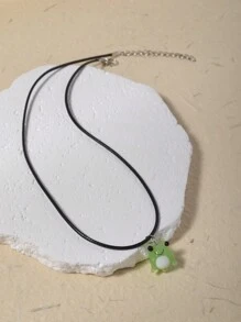 1 Pieza Collar Colgante Con Forma De Rana Linda, Adecuado Para Uso Diario