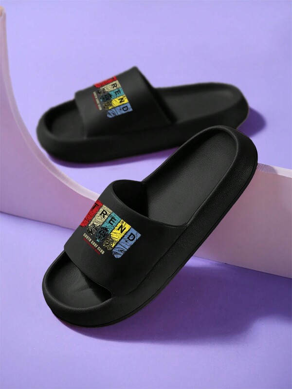 X نعال رجالي مطبوعة بنمط أزياء متعدد الاستخدامات من مادة الإيفا للاستخدام الداخلي/الخارجي، المنزل، الشاطئ، المشي في الجداول، الأنشطة اليومية الترفيهية