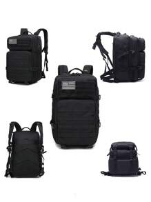 Large capacity, sports backpack, waterproof (with Molle system) Hiking backpack - Black - View 3
