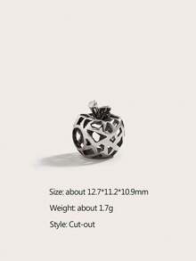 LOVANS 1 件 925 純銀鏤空水果形珠子非常適合女士手鍊、腳鍊、項鍊 Diy,適合日常佩戴