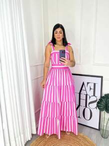 Women Dresses - 玫紅色 - 查看 1