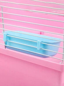 1pc Thickened Abs Ceramic-like Feeding Bowl For Hamster, Birds, Etc. Color Random - Multicolor - View 6