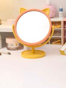 Espejo De Maquillaje De Escritorio De Orejas De Gato Naranja - Naranja - Ver 5