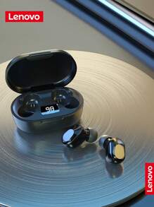 Lenovo Xt91無線耳機遊戲耳機tws耳機觸控立體聲低音帶麥克風降噪 - 黑色 - 查看 2