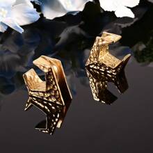 2 件裝不銹鋼衝擊三角形馬鞍耳塞隧道耳環耳規擴張器身體穿孔首飾不銹鋼擴張器測量儀擔架耳環時尚身體穿孔首飾