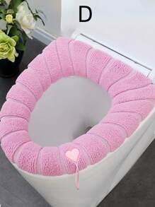 Couvercle de toilette épaissi avec poignée, convient pour la décoration de salle de bain quatre saisons, été