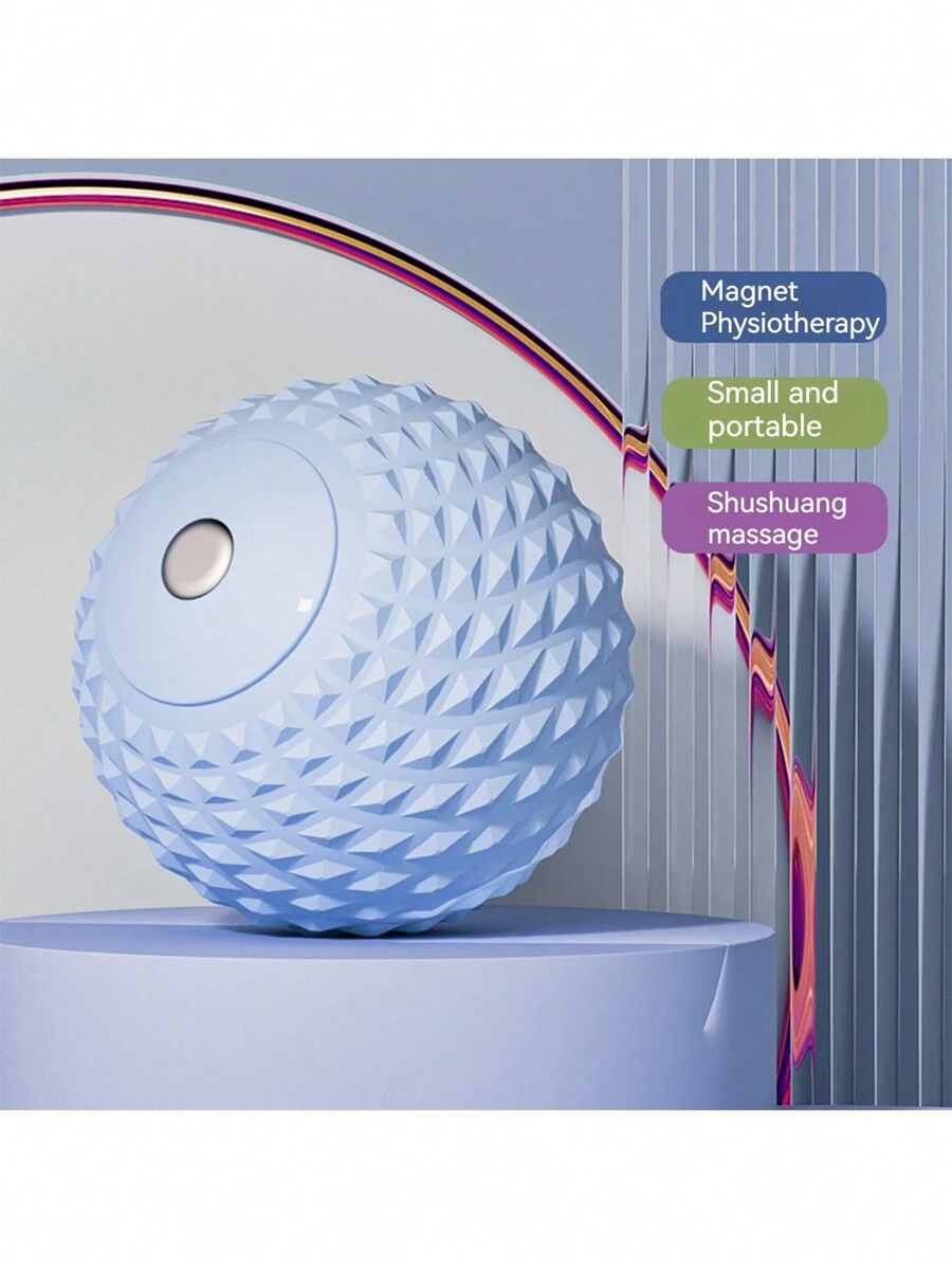 肌肉放鬆瑜伽球適用於筋膜、按摩和健身 - 藍色 - 查看 1