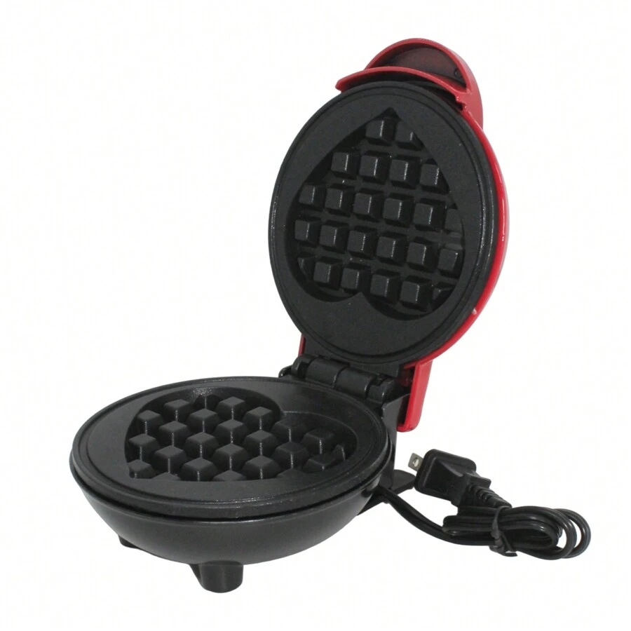 Heart Shaped Waffle Maker Non-Stick Heart Waffle Maker - Red - View 1