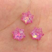 40入組12mm*12mm超級閃亮雪花形狀玻璃水晶鑲嵌配件,用於衣服、鞋子、頸鏈、戒指、手鍊、耳環、頭飾、手機殼diy裝飾,適用於聖誕節和萬聖節 - 玫瑰紅 - 查看 3
