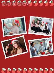 5 chiếc mũ ông già Noel Giáng sinh - Tuyệt vời cho bữa tiệc Giáng sinh dành cho người lớn và sự lựa chọn tốt nhất cho lễ kỷ niệm năm mới - Đỏ và trắng - Xem 4