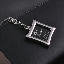 1pc Photo Frame Keychain Car Accessories Women Key Chain Charms Keyrings - Silver - View 2