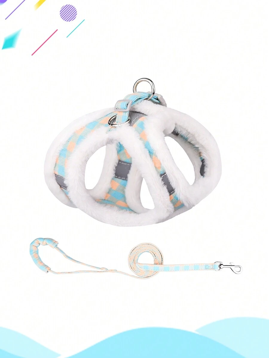 1 Miếng Mùa Đông Thú cưng Ngực & Trở lại Dây đeo Harness Với Dây xích , Thích hợp Đối với Trong nhà & Ngoài trời Sử dụng Đối với Nhỏ bé Và Kích thước trung bình 360 độ Dây Quấn , Cổ áo cao Thiết kế Phù hợp , Và Bao gồm tất cả Thiết kế Rộng lớn Căng thẳng Khu vực Đến Ngăn chặn Dây xích Mềm mại Đến Chạm Và Không Lông thỏ - Nhiều màu - Xem 1