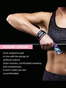 SKDK 1 对力量训练硬拉腕带健身房腕带配件 - 霧霾藍 - 查看 6