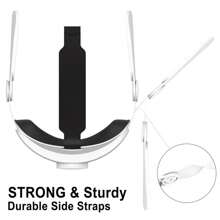 1件白色vr游戏耳机可替换面带,可調節,輕量級,舒適的pu材料表面,具有出色的支撐性,不對面部造成壓力 - 白色 - 查看 9