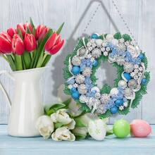 Diy 聖誕花圈水鑽吊墜,聖誕家居裝飾(單面膠)