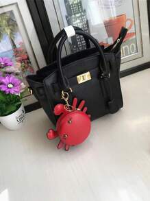 New Fashionable Little Crab Designed Children Girls' Clutch Pu Leather Bag With Pendant Primary School Student's Bag Cute Key Bag Pink Lightweight Fashion Gift Gift Accessories Decor White-Collar Workers For Male For Female Keychain Wallet Wallet Keychain For Women Wallet Mini Wallet Purse Wallet Coin Wallet - Red - View 4