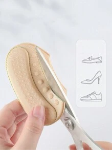 2pcs/Set Skin-Colored Comfortable Soft Heel Pads For Preventing Grinding And Reducing Shoes Size For Women Men Sneakers Shoes, Casual Shoes, Women Pumps Women Heels