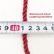 1pc 5yards 6mm 3-Strand Parachute Cord Rope Polypropylene Rope For Home Decoration Accessories DIY Handmade Home Textile Decoration - Green - View 3