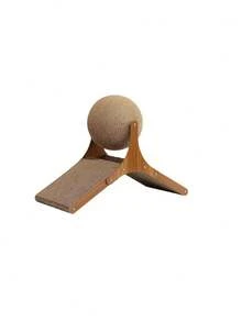 1入組摩天輪貓抓板帶球,耐用爪玩具適用於貓娛樂和減壓 - 棕色 - 查看 7