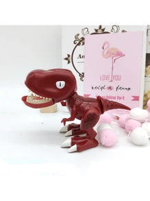 大型暴龍卡通侏羅紀動物恐龍娃娃蛋糕裝飾紅綠色恐龍怪物嬰兒生日蛋糕甜點裝飾玩具 - 紅色 - 查看 8