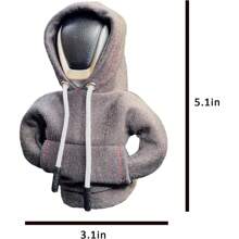 1pc Gear Shift Hoodie , Funny Hoodie Car Gear Shift Cover, Winter Warm Car Shifter Hoodie Cover Sweatshirt, Auto Interior Decoration Novelty Gift - Pink - View 2