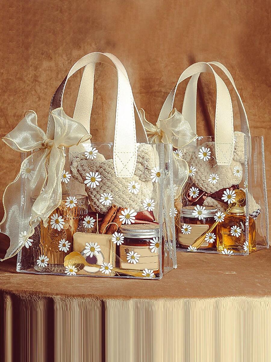 10 Bolsas De Regalo Para Recuerdos De Boda Con Asa De Cinta De Seda - Multicolor - Ver 1