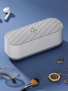 1pc Plastic Storage Box, Modern Electric Makeup Brush Cleaning Box For Home - White - View 9