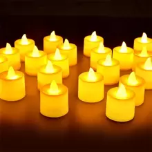 12/24/48 pièces Bougies LED sans flamme, bougies chauffe-plat à piles, bougies de thé romantiques pour anniversaire, fête de mariage, décoration de chambre, cadeaux