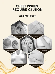 HEMEIEL Aceite para aumentar el tamaño del busto en 2 piezas de 20 ml cada una, para reafirmar con ingredientes naturales puros que levantan y firman, para mujeres - زيت الثدي - Negro - Ver 3