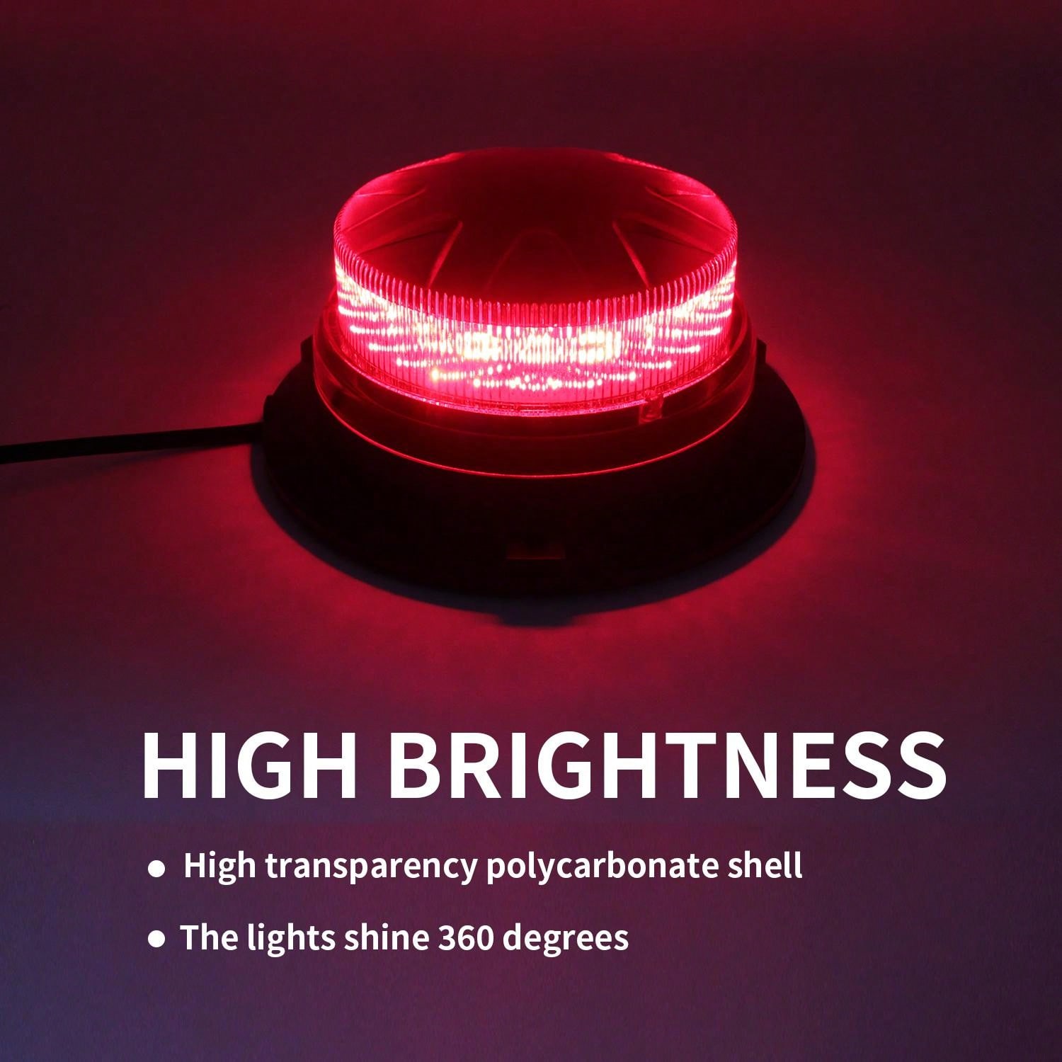 24led Flashing Car Emergency Safety Warning Light, Red, With