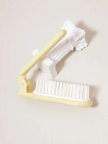 1pc Anti-static Portable Folding Massage Hair Comb For Travel - Yellow - View 4