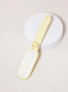 1pc Anti-static Portable Folding Massage Hair Comb For Travel - Yellow - View 1