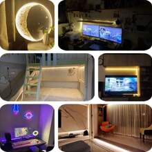 Bedside Led Strip Lights For Bedroom With Self-adhesive Flexible Silicon Gel, Can Be Installed On Mirrors Or TV. USB Powered. Warm White 3000k - White - View 11