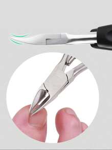Ingrown Toenail Nipper With Toenail Lifter, Nail Nipper, Cuticle Nipper, And Nail File - Black - View 4