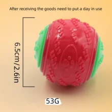 1pc Random Color Durable Tpr Molar Tooth Train Squeaky Dog Toy For Chewing And Biting - Multicolor - View 9