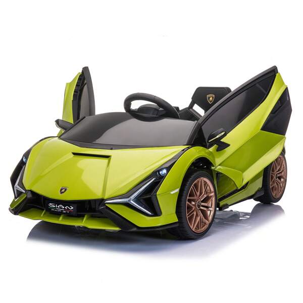 12V Electric Car For Kids, Licensed Lamborghini SIAN Ride On Toy With Parental Remote Control/LED Lights&Horn/Suitable For Toddlers 3-8