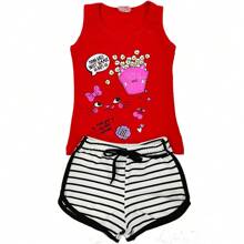 Kit Lote 3 Conjuntos Roupa Infantil Juvenil Menina Feminina  Atacado Barato Verão 10 Ao 16 Anos - Multicolorido - Visão 8