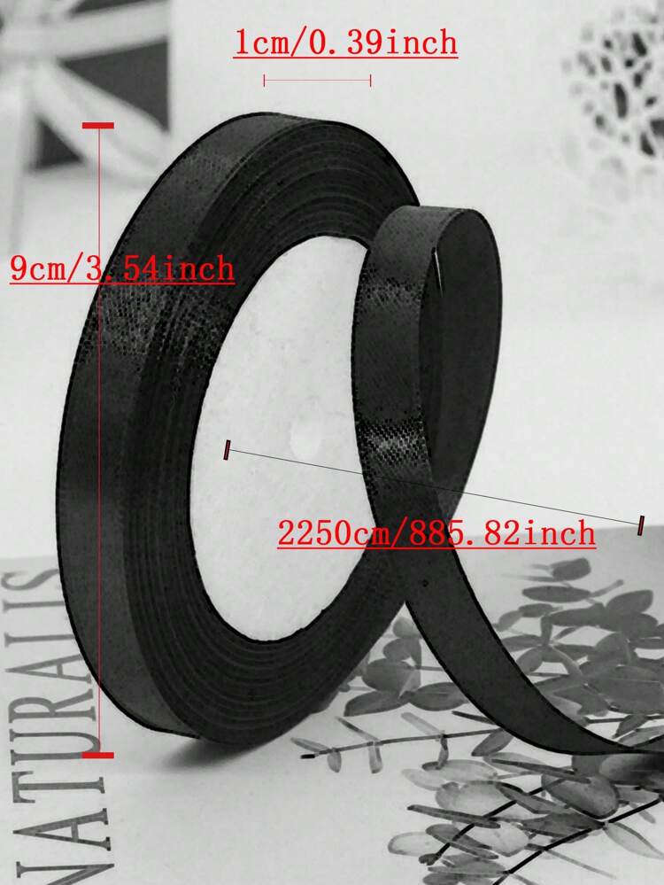 1 Roll / 5 Rolls / 10 Rolls Of 1cm/0.6cm Wide Polyester Satin Ribbons, Bows Decor For Wedding, DIY, Crafts, Floristry, Baking Packaging