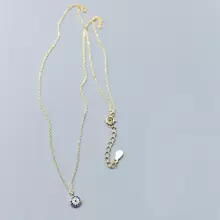 1條女士純銀925銀眼形吊墜項鍊,極簡鎖骨鏈