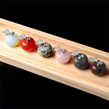 1入組25mm漂亮的聖誕禮物紅蘋果寶石天然療癒水晶石手工雕刻工藝擺設,適用於家居辦公室裝飾禮品 - 蘋果 - 查看 3