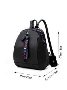 New backpack female Korean version of all fashionable Oxford cloth backpack fashion leisure large capacity travel schoolbag - Black - View 4