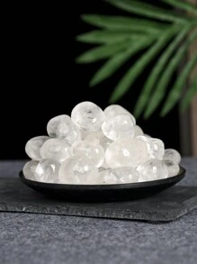 200 克天然不对称水晶滚石，适用于疗愈和鱼缸装饰、家居装饰品