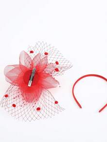 1入歐美時尚復古風格新娘頭飾,適用於婚禮、舞台表演、旗袍秀、貝雷帽、面紗頭帶、髮飾優雅 - 均碼 - 查看 5