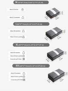 1pcCationic bed bottom storage box, household under bed laundry storage box, Arnathan dustproof separation storage bag - Grey - View 8
