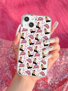 1pc Western Style Painted Phone Case Compatible With Iphone/samsung Phones - Multicolor - View 1