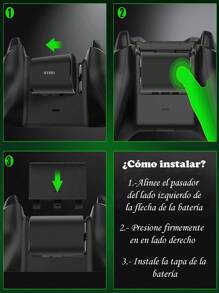 Cargador Externo Con Dos Pilas Recargables Para Control De Consola One/Series X|S - Negro - Ver 3